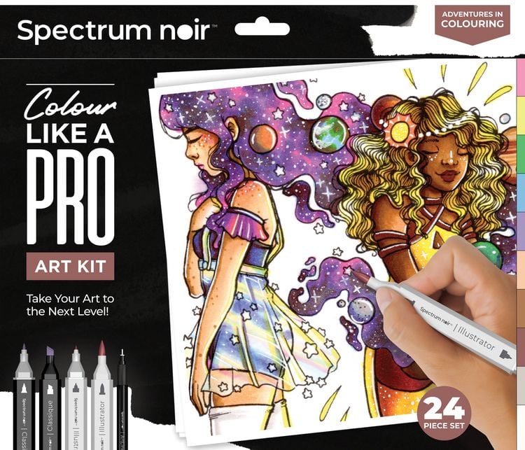 Produktbild: Spektrum Noir/Fan Art DIY Sets Zeichnen Kreativ Set Illustration, sortierte Farben, Abenteuerliche Ausmalbilder, 1 Packung