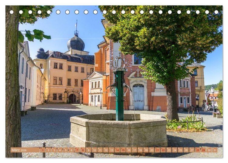 Produktbild: Greiz - Perle an der wei&szlig;en Elster in Th&uuml;ringen (Tischkalender 2026 DIN A5 quer), CALVENDO Monatskalender