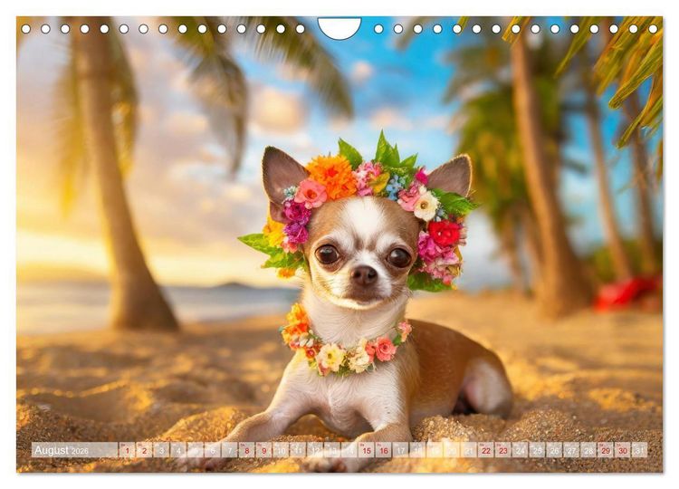 Produktbild: Chillige Chihuahuas - Entspannte Fellnasen genie&szlig;en das Leben (Wandkalender 2026 DIN A4 quer), CALVENDO Monatskalender
