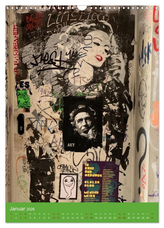 Produktbild: LOVE BERLIN - BUNTE W&Auml;NDE (Wandkalender 2026 DIN A3 hoch), CALVENDO Monatskalender