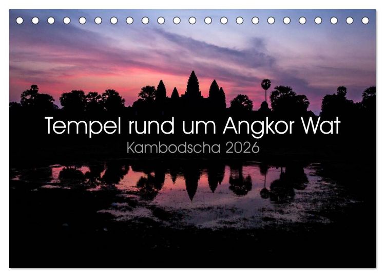 Produktbild: Tempel rund um Angkor Wat (Tischkalender 2026 DIN A5 quer), CALVENDO Monatskalender