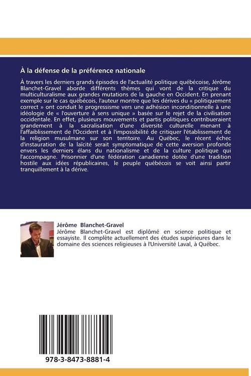 Produktbild: &Agrave; la d&eacute;fense de l'identit&eacute; nationale