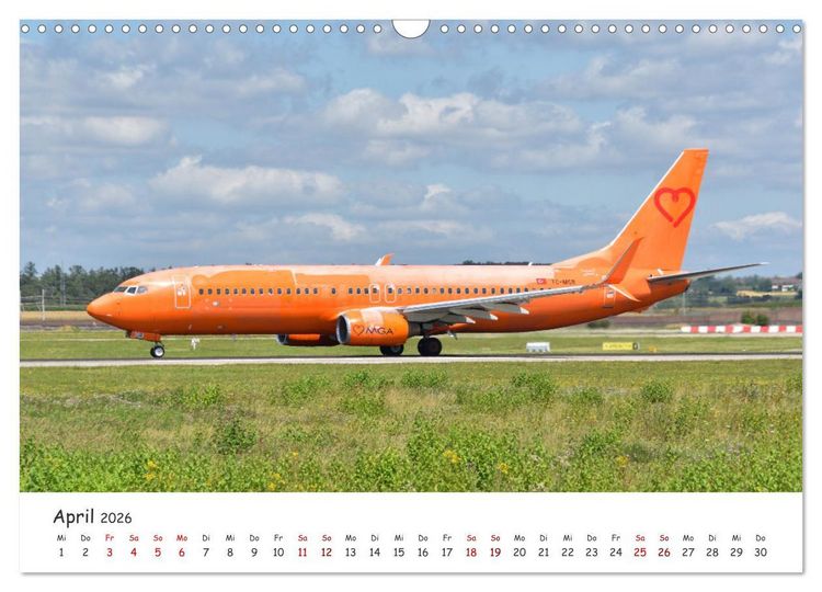 Produktbild: Flugzeuge auf Europas Flugh&auml;fen (Wandkalender 2026 DIN A3 quer), CALVENDO Monatskalender