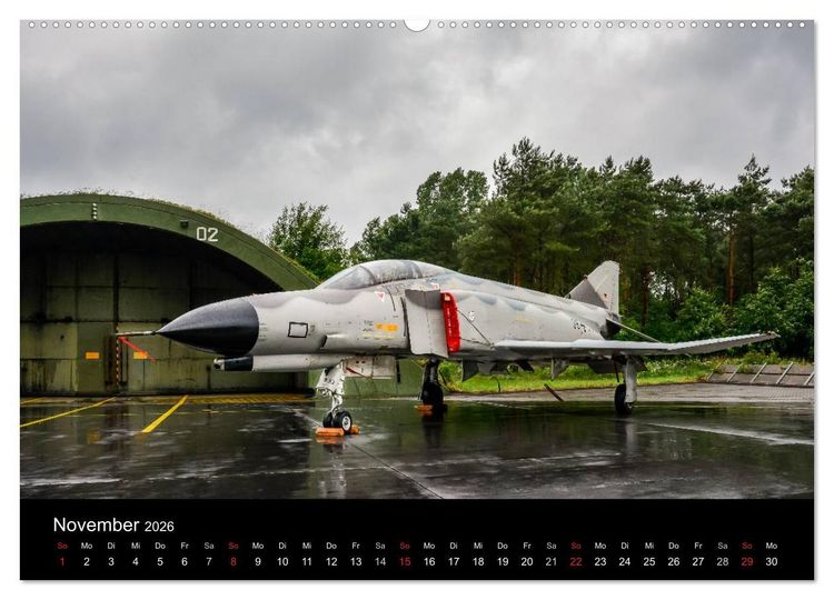 Produktbild: Phantoms bei der Luftwaffe (hochwertiger Premium Wandkalender 2026 DIN A2 quer), Kunstdruck in Hochglanz