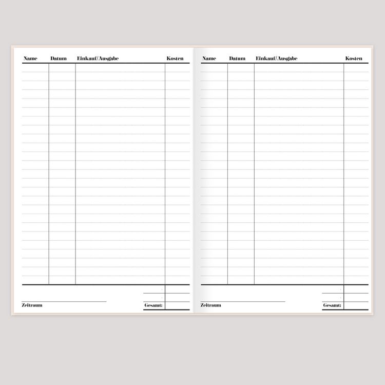 Produktbild: Haushaltsbuch "leavesline art"