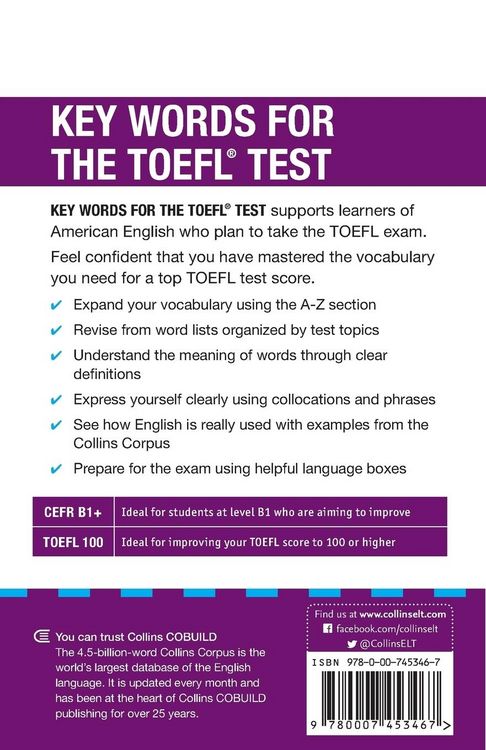Produktbild: COBUILD Key Words for the TOEFL Test