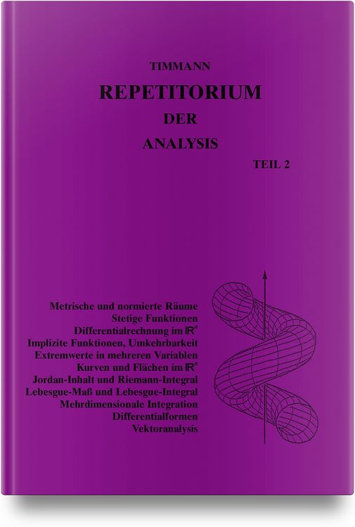 Produktbild: Repetitorium der Analysis, Teil 2