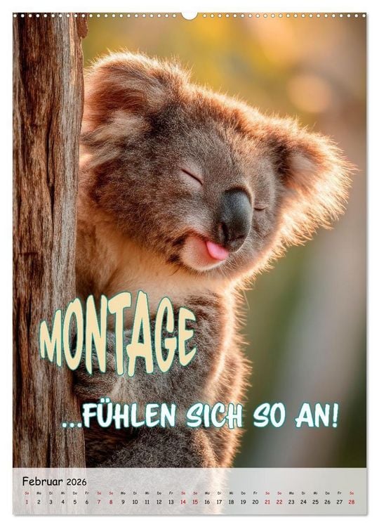 Produktbild: Tierisch erwischt (hochwertiger Premium Wandkalender 2026 DIN A2 hoch), Kunstdruck in Hochglanz