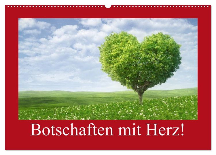 Produktbild: Botschaften mit Herz! (Wandkalender 2026 DIN A2 quer), CALVENDO Monatskalender