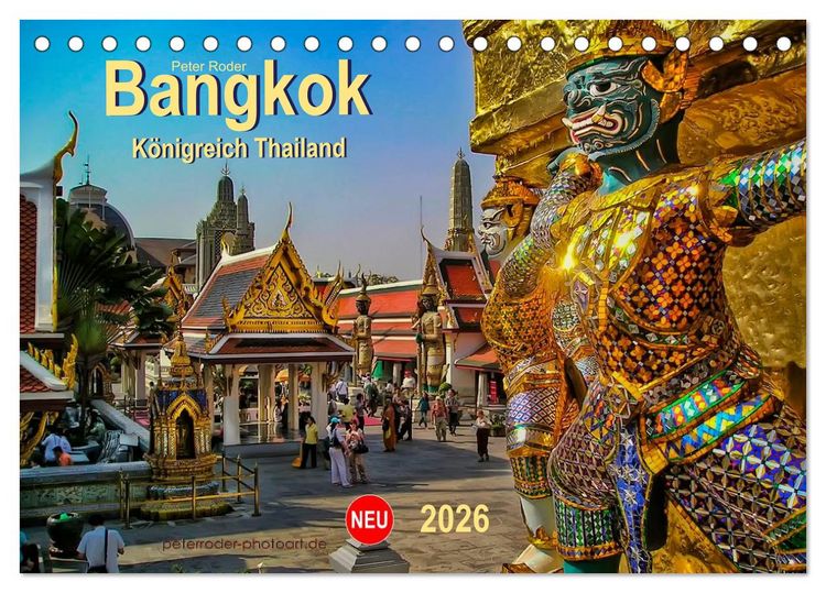 Produktbild: Bangkok - K&ouml;nigreich Thailand (Tischkalender 2026 DIN A5 quer), CALVENDO Monatskalender