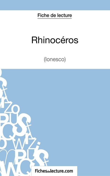 Produktbild: Rhinoc&eacute;ros d'Ionesco (Fiche de lecture)