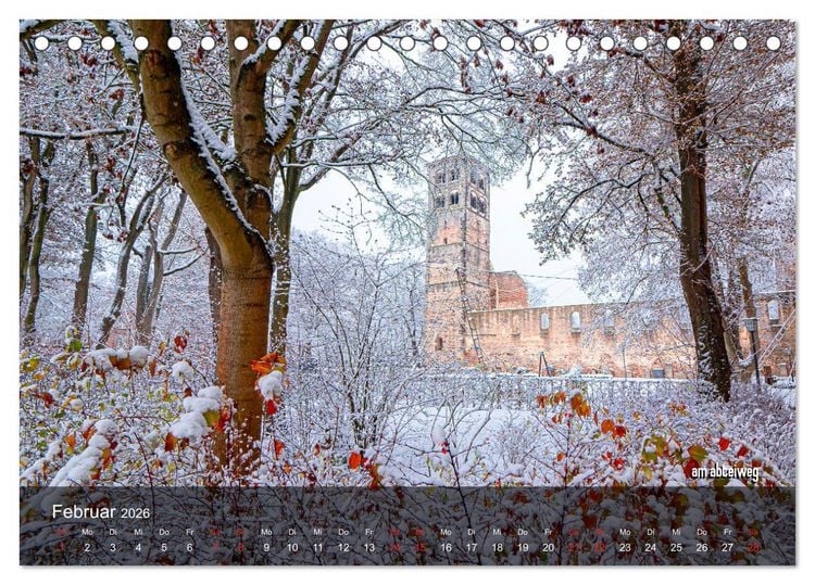Produktbild: stiftsruine zu bad hersfeld (Tischkalender 2026 DIN A5 quer), CALVENDO Monatskalender