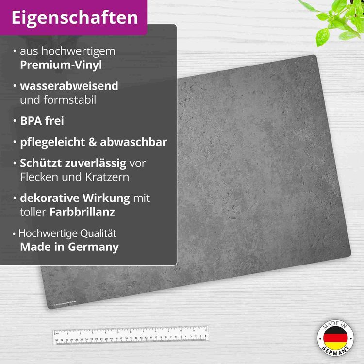 Produktbild: Cover-your-desk Schreibtischunterlage f&uuml;r Kinder und Erwachsene Betonoptik dunkel, aus hochwertigem Vinyl , 60 x 40 cm