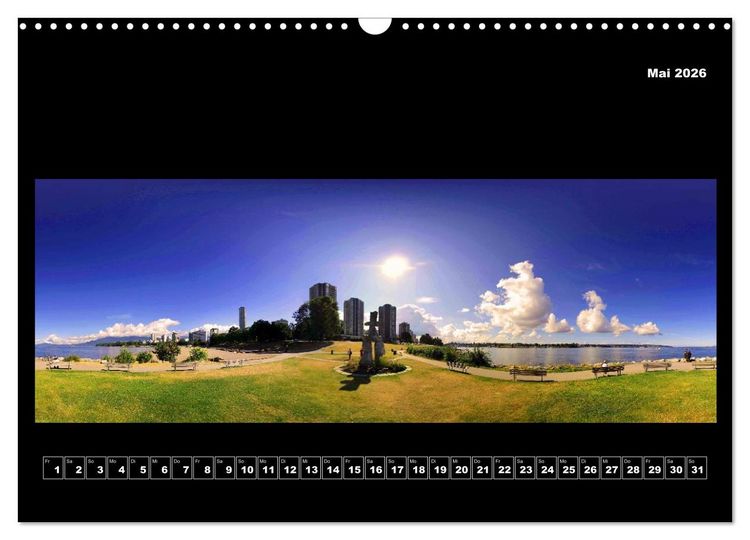 Produktbild: Vancouver / Kanada in faszinierender 360&deg; Panorama-Photographie (Wandkalender 2026 DIN A3 quer), CALVENDO Monatskalender