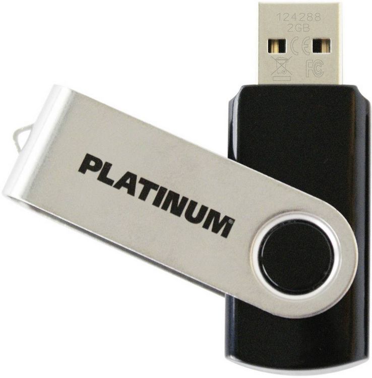 Produktbild: Platinum TWS USB-Stick 2GB Schwarz 177558-3 USB-A (USB 2.0)