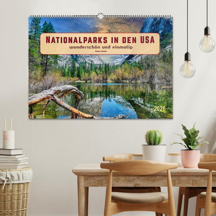 Produktbild: Nationalparks in den USA - wundersch&ouml;n und einmalig (Wandkalender 2026 DIN A2 quer), CALVENDO Monatskalender