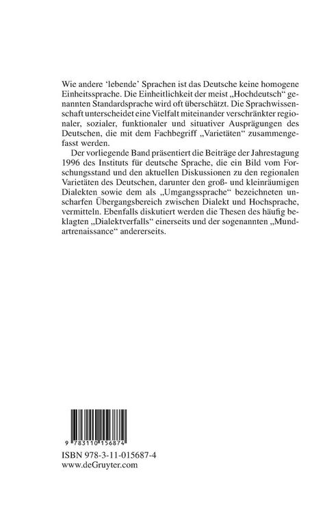Produktbild: Variet&auml;ten des Deutschen