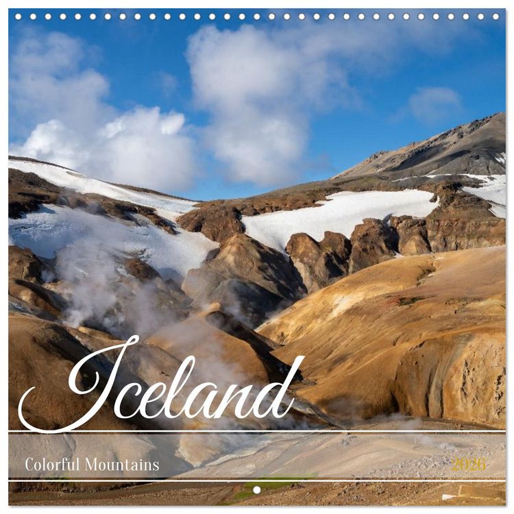 Produktbild: Iceland - Colorful Mountains (Wall Calendar 2026 12 &times; 12 Inch) CALVENDO 12 Month Wall Calendar