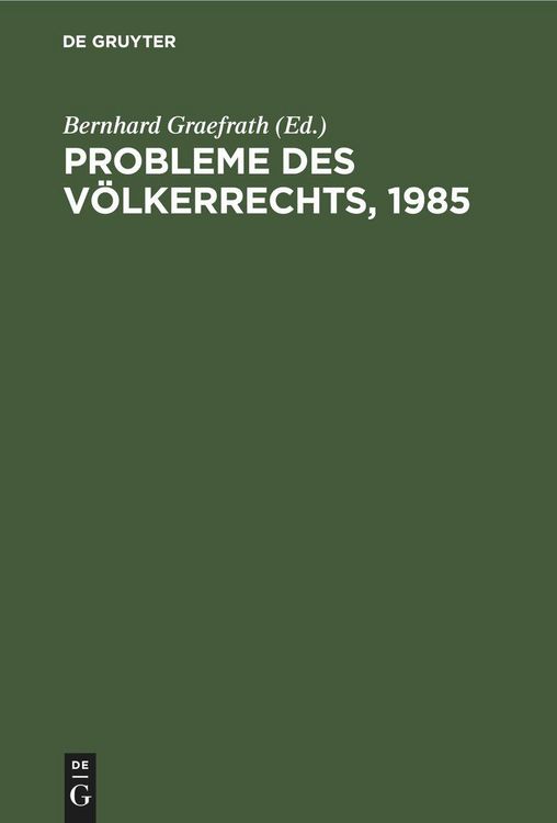 Produktbild: Probleme des V&ouml;lkerrechts, 1985