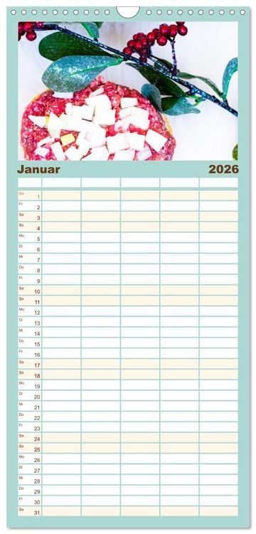Produktbild: Familienplaner 2026 - Mettkalender - Spread some more Mett mit 5 Spalten (Wandkalender, 21 x 45 cm) CALVENDO