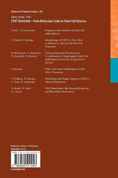 Produktbild: P3HT Revisited &ndash; From Molecular Scale to Solar Cell Devices