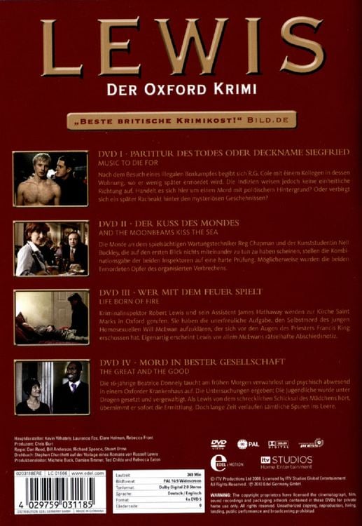 Produktbild: Lewis - Der Oxford Krimi - Staffel 2 [4 DVDs]