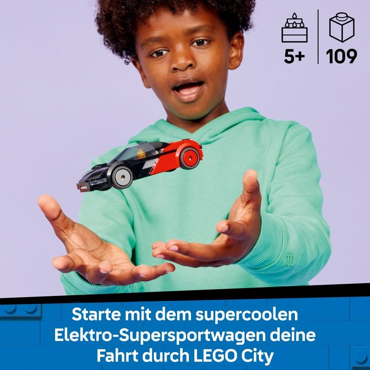 Produktbild: LEGO City 60486 Elektro-Supersportwagen, Spielzeug Auto mit Minifigur