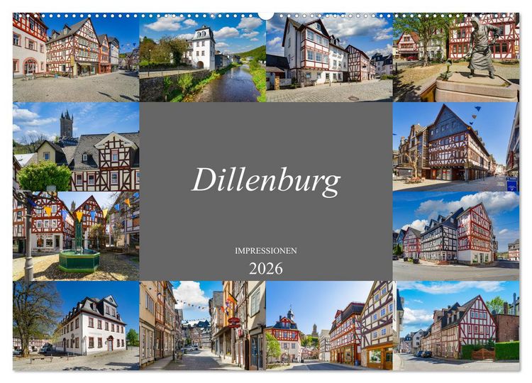 Produktbild: Dillenburg Impressionen (Wandkalender 2026 DIN A2 quer), CALVENDO Monatskalender