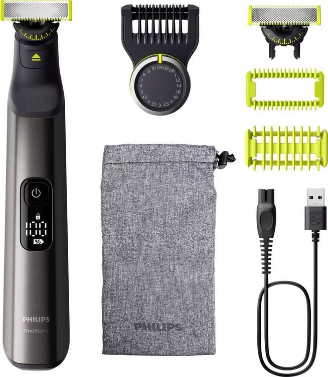 Produktbild: Philips OneBlade Pro 360 K&ouml;rperhaartrimmer, Pr&auml;zisions Trimmer, Rasierer Chrom