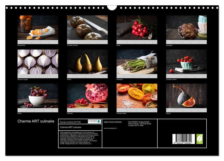 Produktbild: Charme ART culinaire (Calendrier mural 2026 DIN A3 vertical), CALVENDO calendrier mensuel