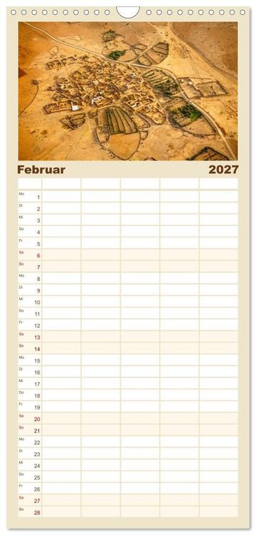 Produktbild: Familienplaner 2027 - Marokko: Marrakesch, Atlas, Sahara, F&egrave;s mit 5 Spalten (Wandkalender, 21 x 45 cm) CALVENDO
