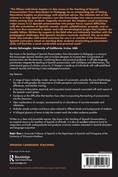 Produktbild: Key Issues in the Teaching of Spanish Pronunciation