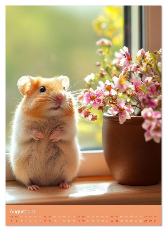 Produktbild: Golden Hamster Snapshots (Wall Calendar 2026 DIN A3 portrait), CALVENDO 12 Month Wall Calendar