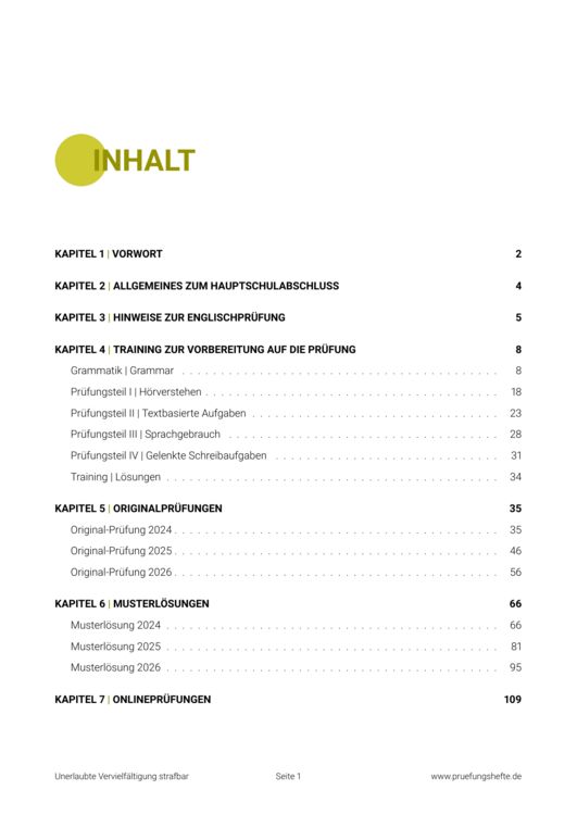 Produktbild: Pr&uuml;fungsheft Hauptschule 2027 BW &ndash; Englisch