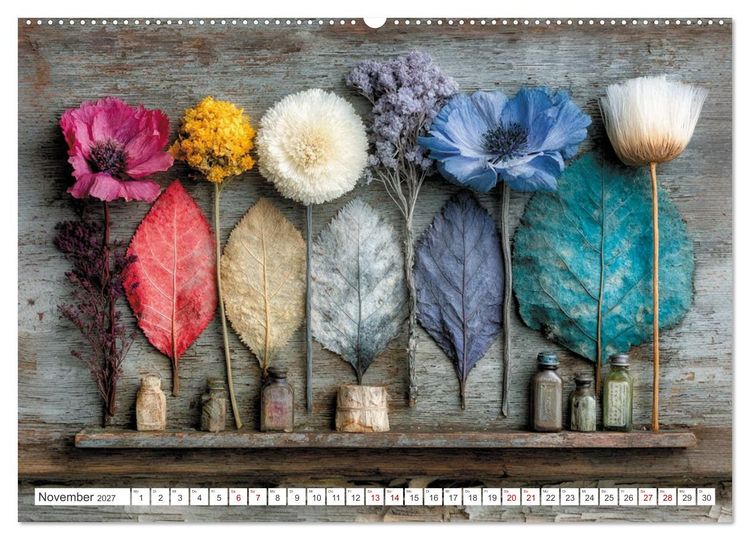 Produktbild: Blumen und Bl&auml;tter sind das sanfte L&auml;cheln der Natur. (hochwertiger Premium Wandkalender 2027 DIN A2 quer), Kunstdruck in Hochglanz