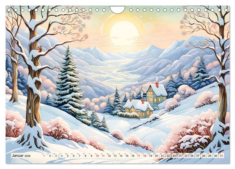 Produktbild: Pfade zum Horizont - Pastelltr&auml;ume der Natur in allen Jahreszeiten (Wandkalender 2026 DIN A4 quer), CALVENDO Monatskalender