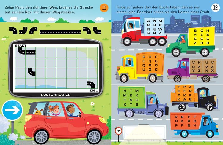 Produktbild: Usborne Minis: R&auml;tsel f&uuml;r die Autofahrt