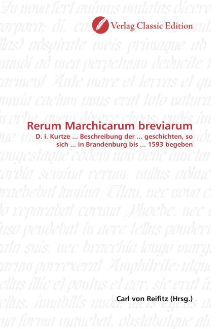 Produktbild: Rerum Marchicarum breviarum
