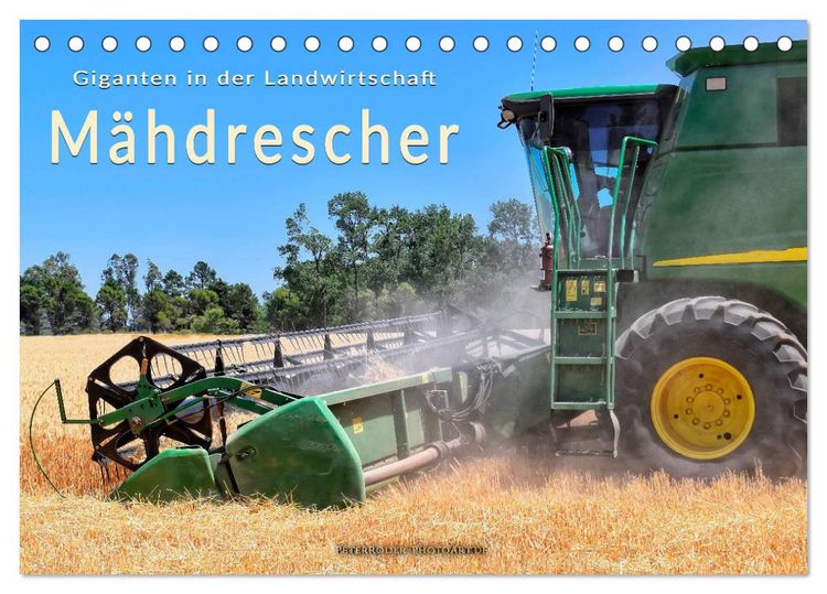 Produktbild: Giganten in der Landwirtschaft - M&auml;hdrescher (Tischkalender 2026 DIN A5 quer), CALVENDO Monatskalender