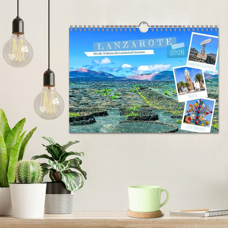 Produktbild: Lanzarote - Wo die Vulkane die Landschaft formten (Wandkalender 2026 DIN A4 quer), CALVENDO Monatskalender