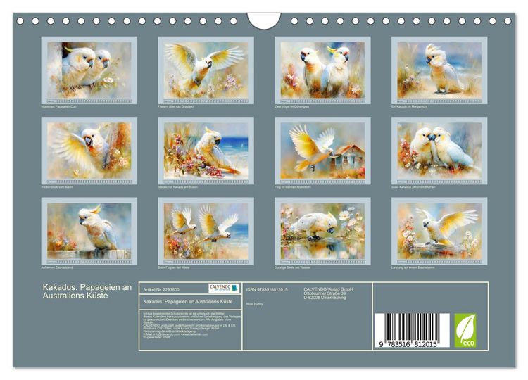 Produktbild: Kakadus. Papageien an Australiens K&uuml;ste (Wandkalender 2027 DIN A4 quer), CALVENDO Monatskalender