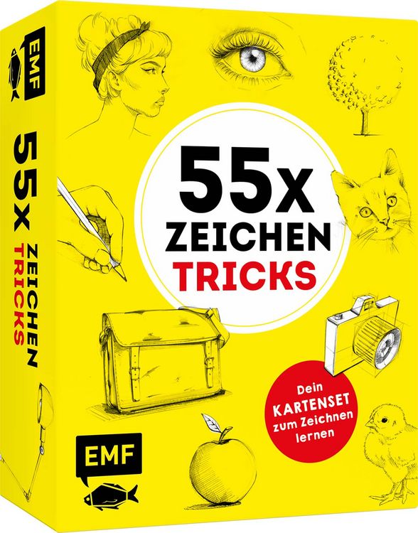 Produktbild: 55 x Zeichentricks: Dein Kartenset zum Zeichnen lernen
