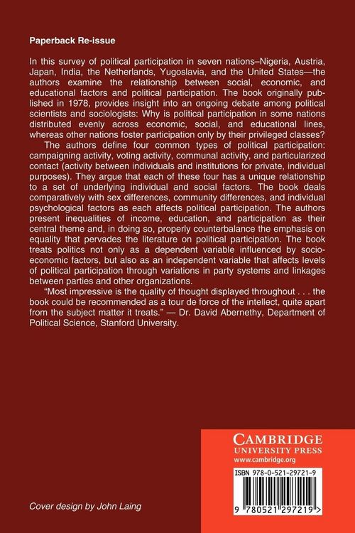 Produktbild: Participation and Political Equality