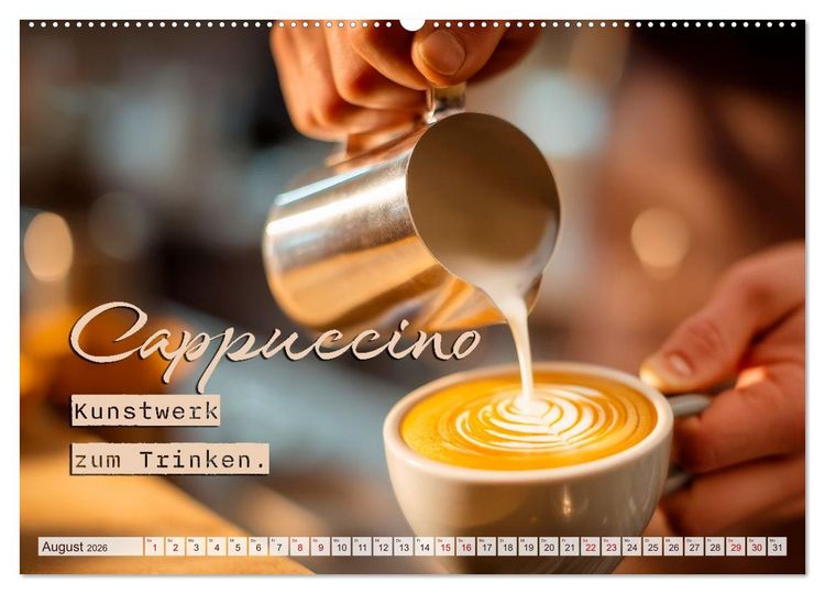 Produktbild: Kaffeemagie - Ein Jahr voller Genussmomente (hochwertiger Premium Wandkalender 2026 DIN A2 quer), Kunstdruck in Hochglanz