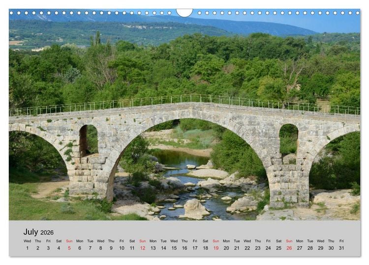 Produktbild: Historic Bridges of Provence (Wall Calendar 2026 DIN A3 landscape), CALVENDO 12 Month Wall Calendar