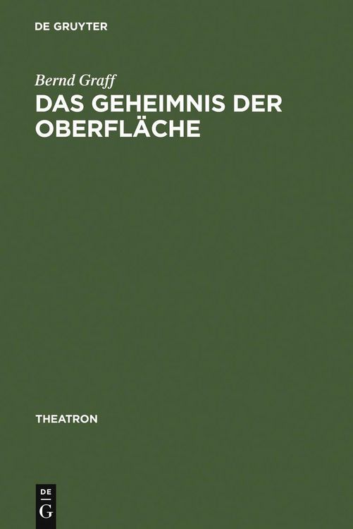 Produktbild: Das Geheimnis der Oberfl&auml;che