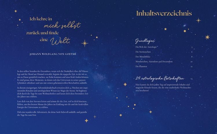 Produktbild: Mein Astrologie-Adventskalender-Buch: Kosmische Weihnachten