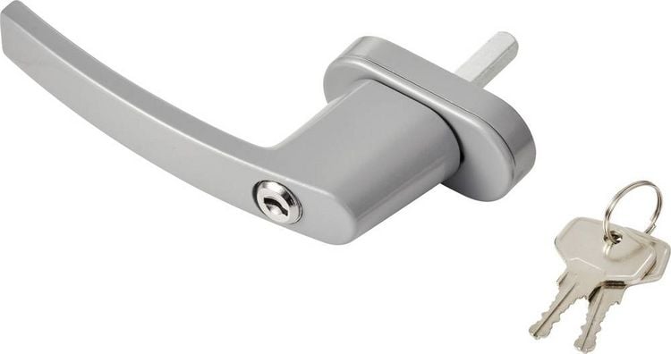Produktbild: Sygonix SY-7065782 Fenstergriff abschlie&szlig;bar Silber