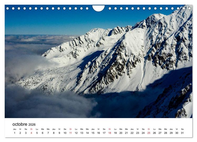 Produktbild: Le massif de Belledonne, vues sur les Alpes (Calendrier mural 2026 DIN A4 vertical), CALVENDO calendrier mensuel
