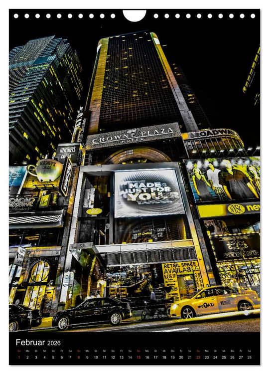 Produktbild: NEW YORK &ndash; street view (Wandkalender 2026 DIN A4 hoch), CALVENDO Monatskalender